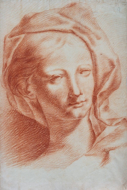 Testa di donna (disegno) di Ligari Cesare (metà sec. XVIII)