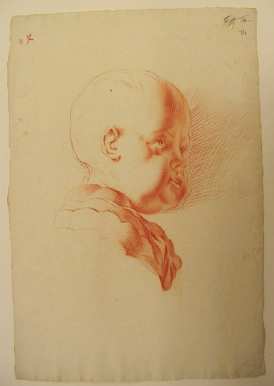 Putto (disegno) di Ligari Giovanni Pietro (prima metà sec. XVIII)