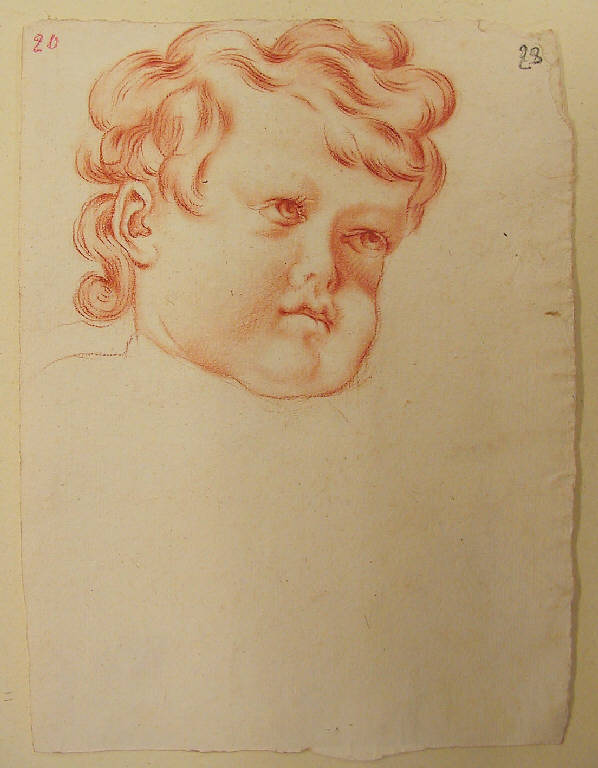 Putto/ Figura femminile (disegno) di Ligari Giovanni Pietro; Ligari Cesare; Ligari Vittoria (sec. XVIII)