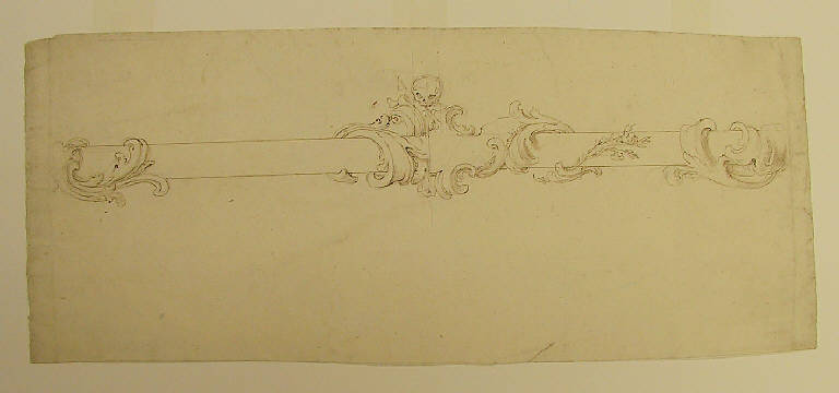 Elemento d'inferriata o balaustra (disegno) di Ligari Giovanni Pietro (prima metà sec. XVIII)