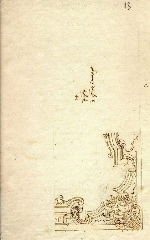 Architettura illusionistica (disegno) di Ligari Giovanni Pietro (prima metà sec. XVIII)