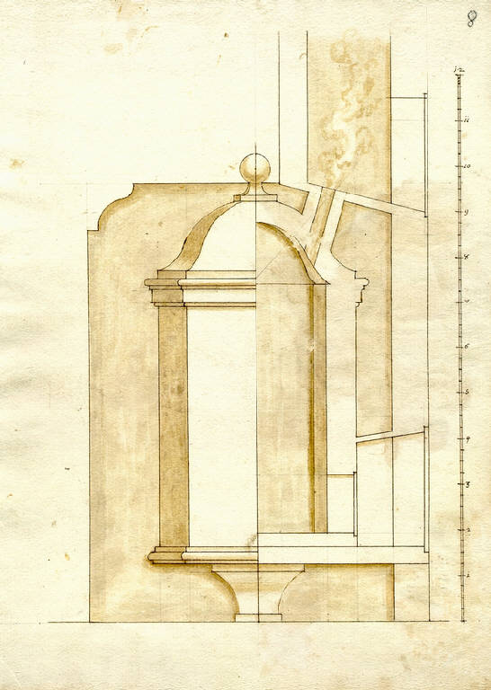 Stufa (disegno) di Ligari Giovanni Pietro (sec. XVIII)