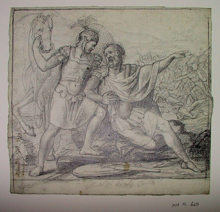 Morte di Paolo Emilio (disegno) di Ligari Angelo (sec. XIX)