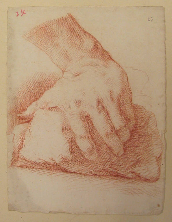 Mano/ Gambe (disegno) di Ligari Cesare (secondo quarto sec. XVIII)