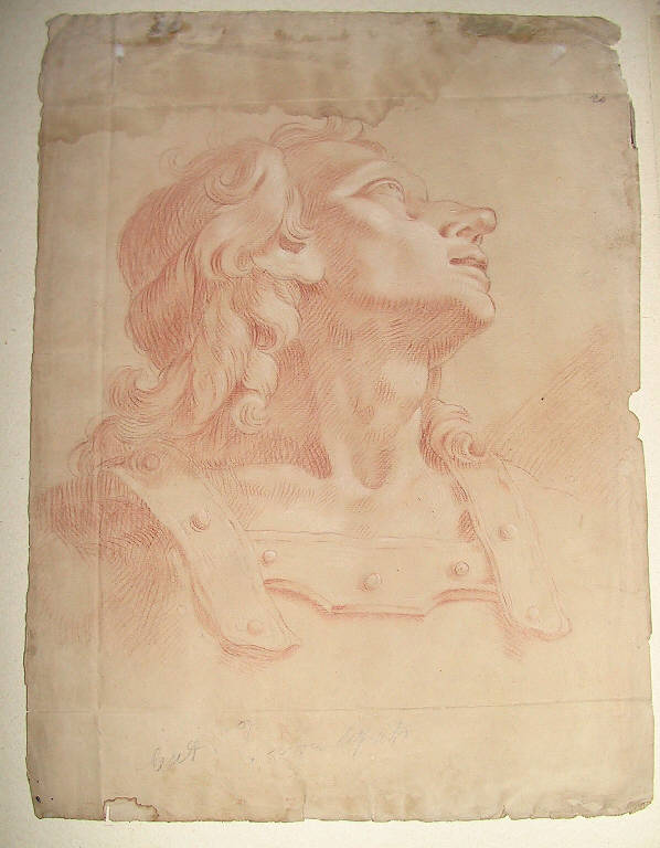 Testa d'uomo/ Testa di donna (disegno) di Ligari Giovanni Pietro (inizio sec. XVIII)