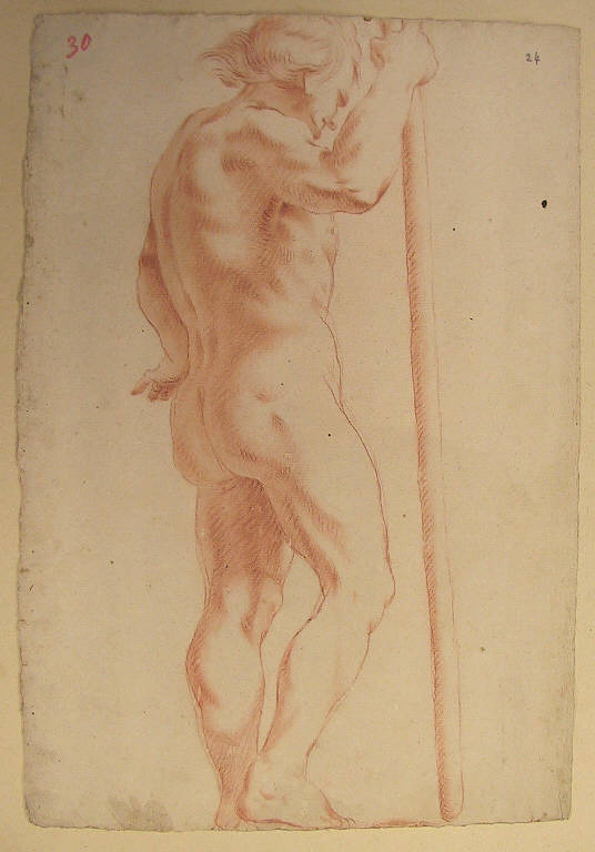 Figura maschile (disegno) di Ligari Giovanni Pietro (prima metà sec. XVIII)