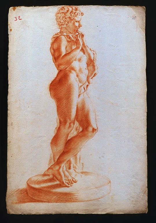 Figura maschile (disegno) di Ligari Giovanni Pietro (inizio sec. XVIII)