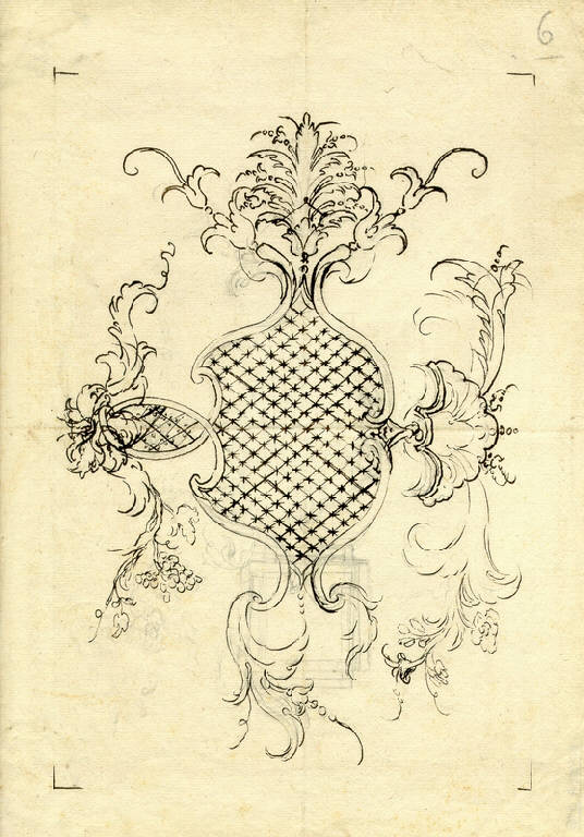 Motivi decorativi (disegno) di Ligari Giovanni Pietro (prima metà sec. XVIII)
