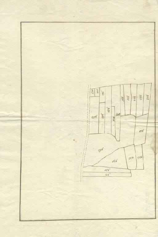 Mappa catastale (disegno) di Ligari Giovanni Pietro (secondo quarto sec. XVIII)