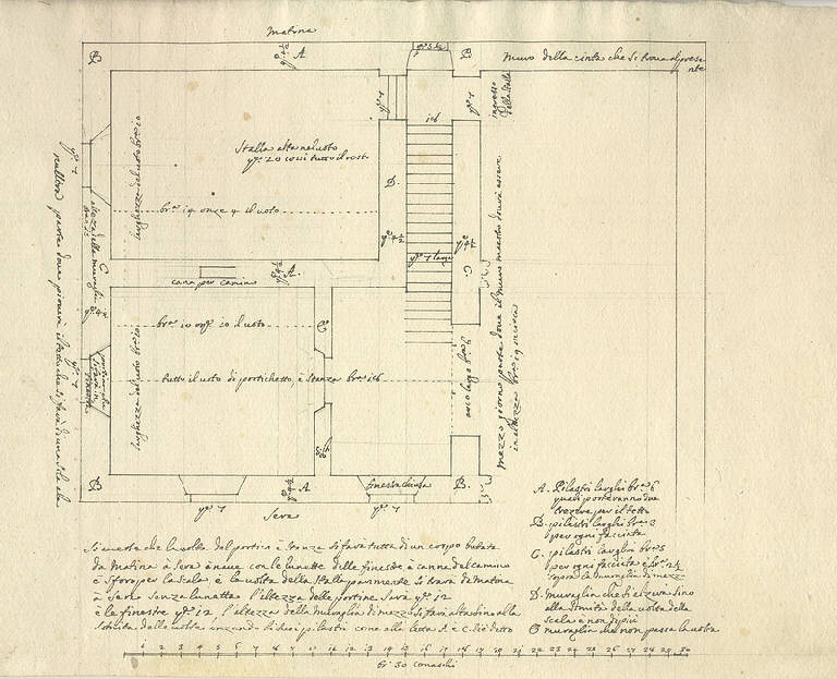 Planimetria (disegno) di Ligari Giovanni Pietro (secondo quarto sec. XVIII)