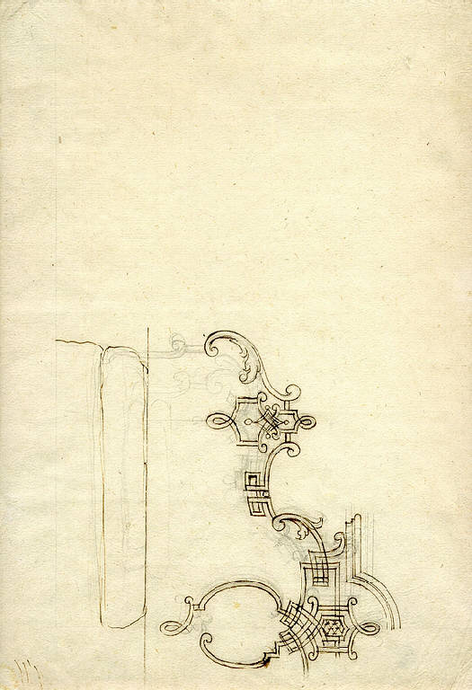 Inferriata (disegno) di Ligari Giovanni Pietro (prima metà sec. XVIII)