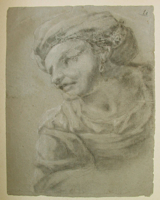 Figura maschile con turbante (disegno) di Ligari Cesare (sec. XVIII)