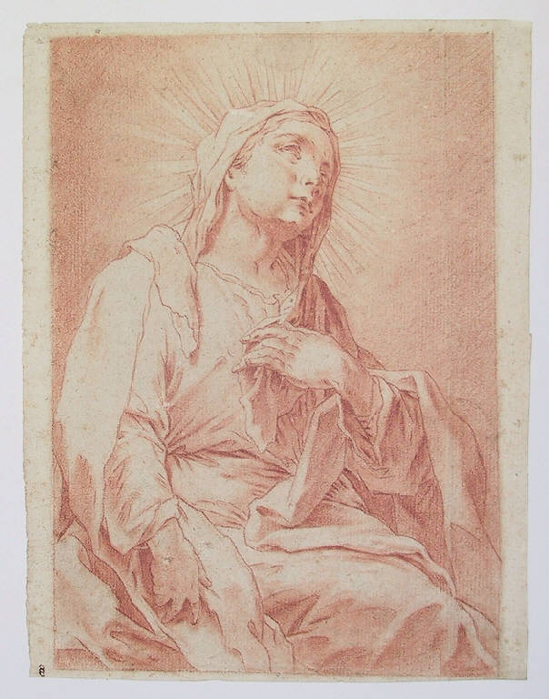 Maria Vergine (disegno) di Ligari Giovanni Pietro (sec. XVIII)