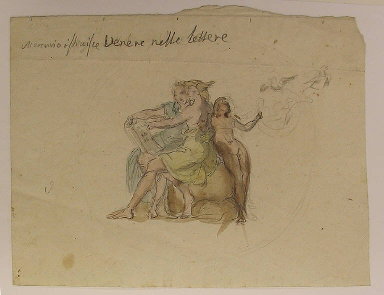 Educazione di Cupido (disegno) di Ligari Angelo (sec. XIX)