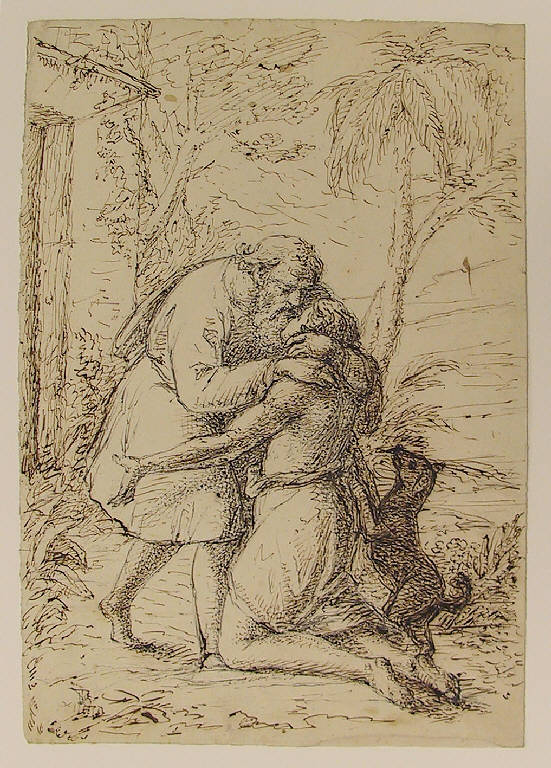 Ritorno del figliol prodigo (disegno) di Ligari Angelo (sec. XIX)