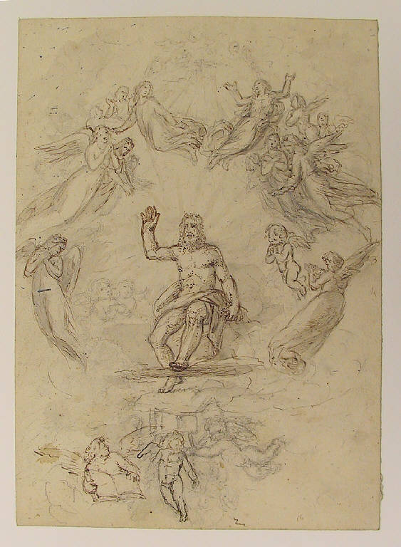 Cristo giudice (disegno) di Ligari Angelo (sec. XIX)