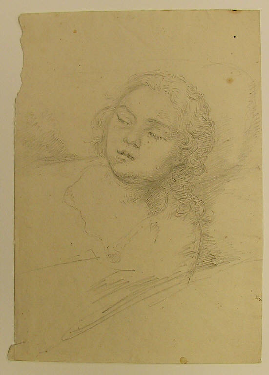 Busto femminile (disegno) di Ligari Angelo (sec. XIX)