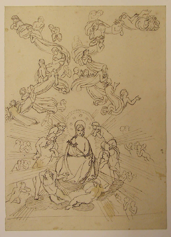 trionfo della Madonna (disegno) di Ligari Angelo (sec. XIX)