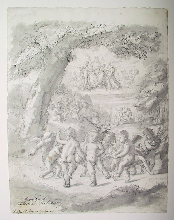 Nozze di Eros e Psiche (disegno) di Ligari Angelo (sec. XIX)