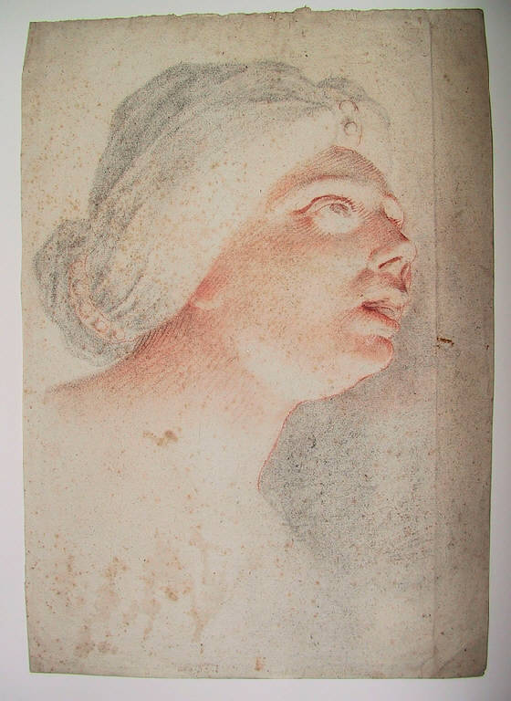 Testa femminile/ Giuditta e Oloferne (disegno) di Ligari Angelo (sec. XIX)