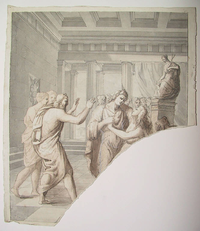 Scena di storia antica (disegno) di Ligari Angelo (sec. XIX)