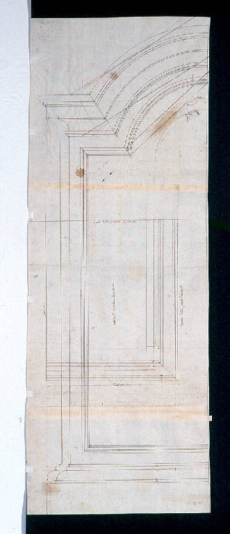 Planimetria del duomo di Como/ Orologio (disegno) di Ligari Giovanni Pietro (prima metà sec. XVIII)
