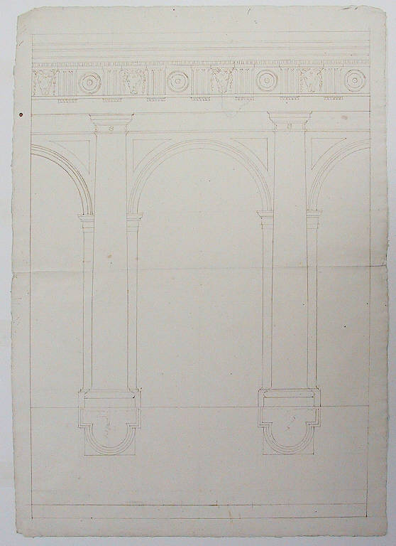 Elementi architettonici (disegno) di Ligari Angelo (secondo quarto sec. XIX)