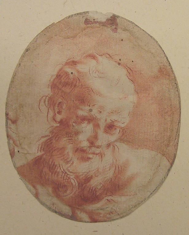 Testa barbuta (disegno) di Ligari Giovanni Pietro (secondo quarto sec. XVIII)