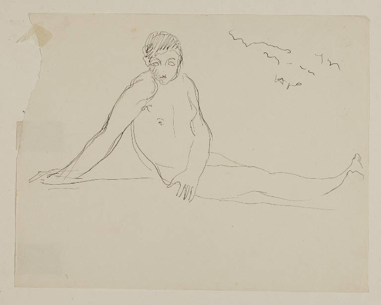 Schizzo di figura nuda (disegno) di Broggini, Luigi (sec. XX)