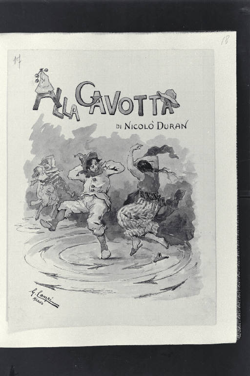 Alla gavotta (disegno) di Campi, Giacomo (secc. XIX/ XX)