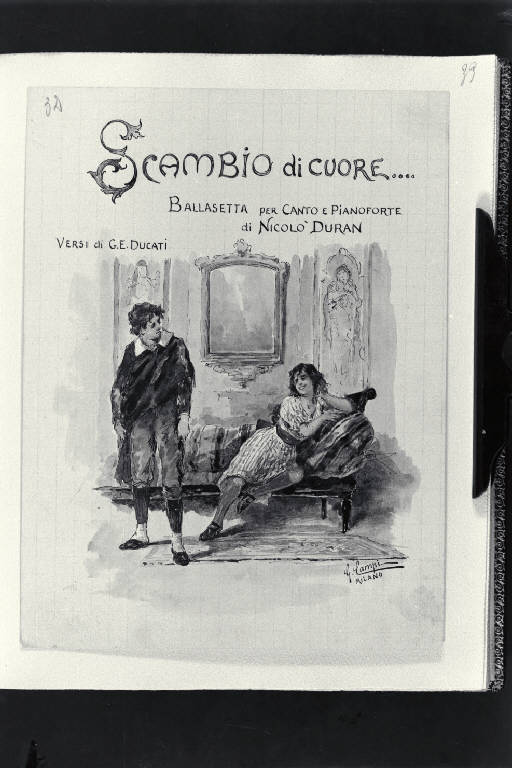 Scambio di cuore.... (disegno) di Campi, Giacomo (secc. XIX/ XX)