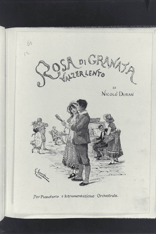 Rosa di Granata. Valzer lento (disegno) di Campi, Giacomo (secc. XIX/ XX)