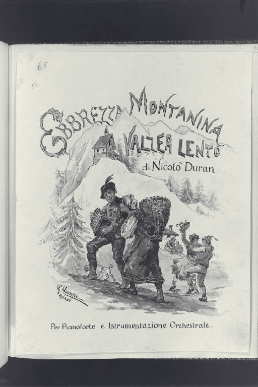 Ebbrezza montanina. Valzer lento (disegno) di Campi, Giacomo (secc. XIX/ XX)