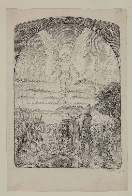 Gloria in excelsis deo (disegno) di Lazzarini, Aldo (sec. XX)