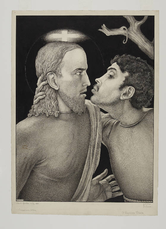 Composizione biblica - Il bacio di Giuda (disegno) di Martini, Alberto (sec. XX)
