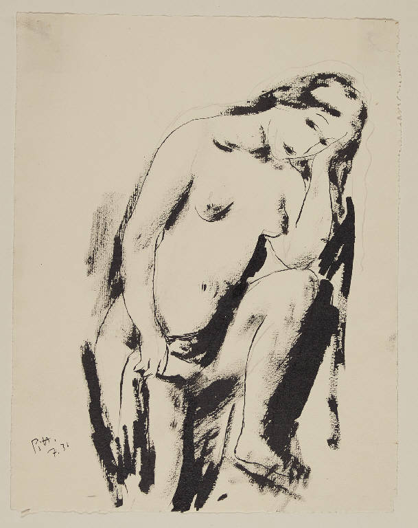 Studio di nudo femminile (disegno) di Pittino, Fred (sec. XX)