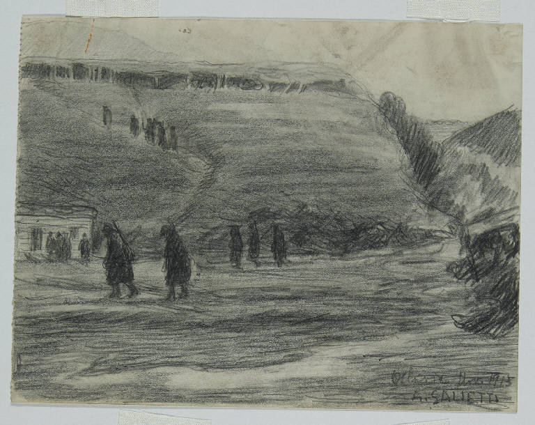 Oslavia, Grande guerra: Oslavia (disegno) di Salietti, Alberto (sec. XX)