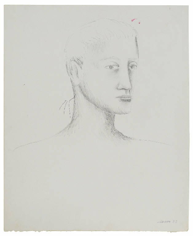 Studio di una testa maschile (disegno) di Sassu, Aligi (sec. XX)