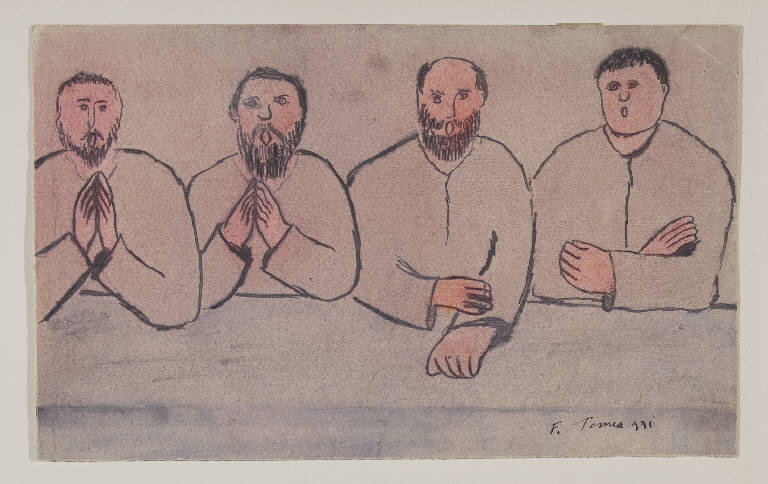 I quattro apostoli (disegno) di Tomea, Fiorenzo (sec. XX)