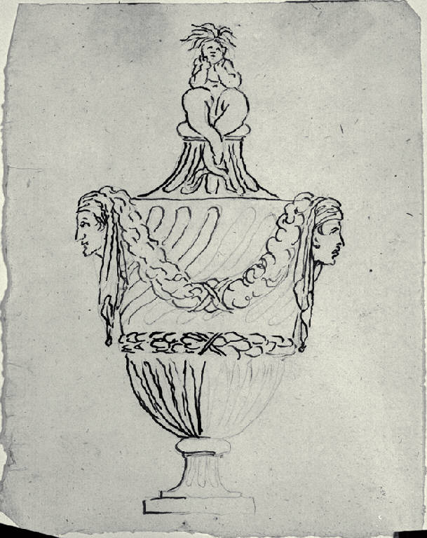 Vaso (disegno) - ambito milanese (fine sec. XVIII)