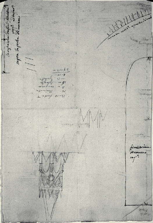 Prospetti di finestra e guglia del Duomo di Milano (disegno) di Amati, Carlo (sec. XIX)