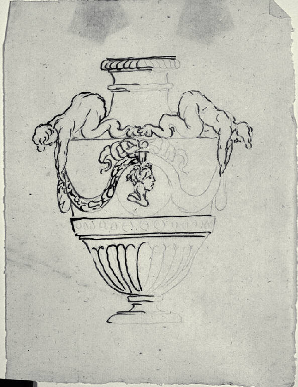 Vaso (disegno) - ambito milanese (fine sec. XVIII)