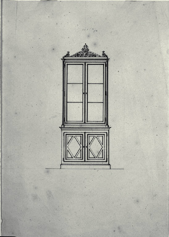 Prospetto di un armadio (disegno) di Amati, Marco (secondo quarto sec. XIX)