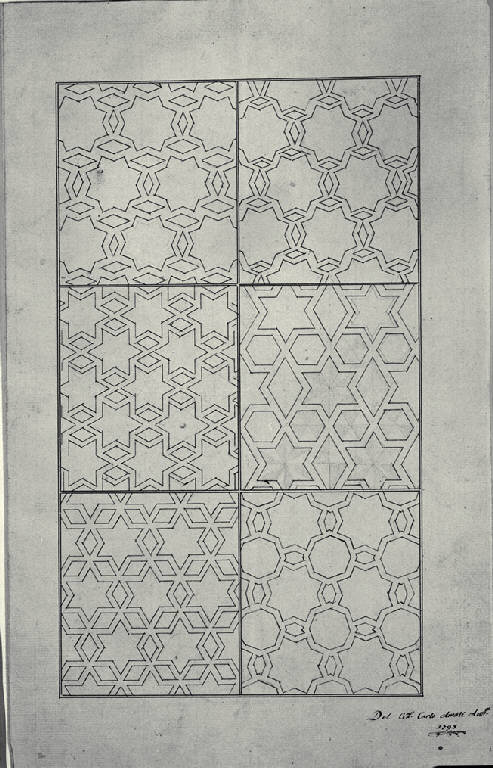 Decorazioni per pavimenti (disegno) di Amati, Carlo (sec. XIX)