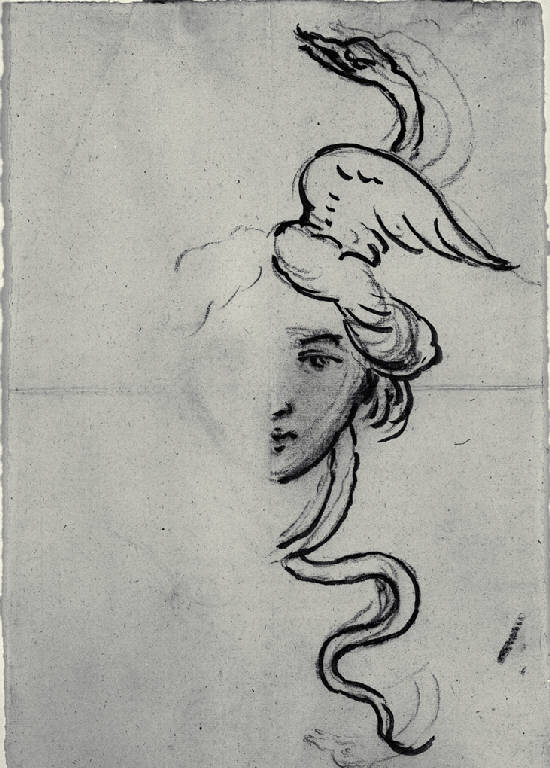 Testa di Medusa (disegno) - ambito milanese (fine sec. XVIII)