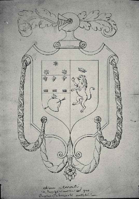 Stemma della famiglia Amati (disegno) di Amati, Carlo (fine sec. XVIII)