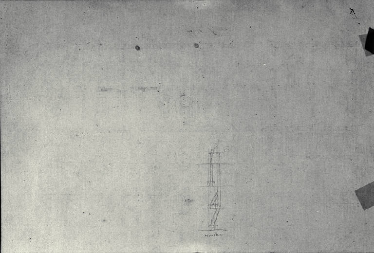 Sezione di canna fumaria dei camini (schizzo) di Amati, Carlo ((?)) (prima metà sec. XIX)