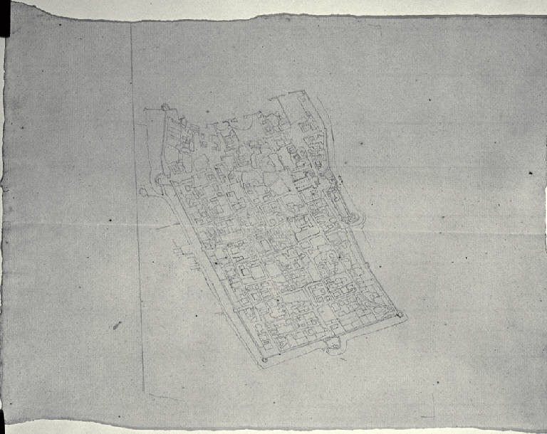 Pianta di Como (disegno) - ambito lombardo (sec. XIX)