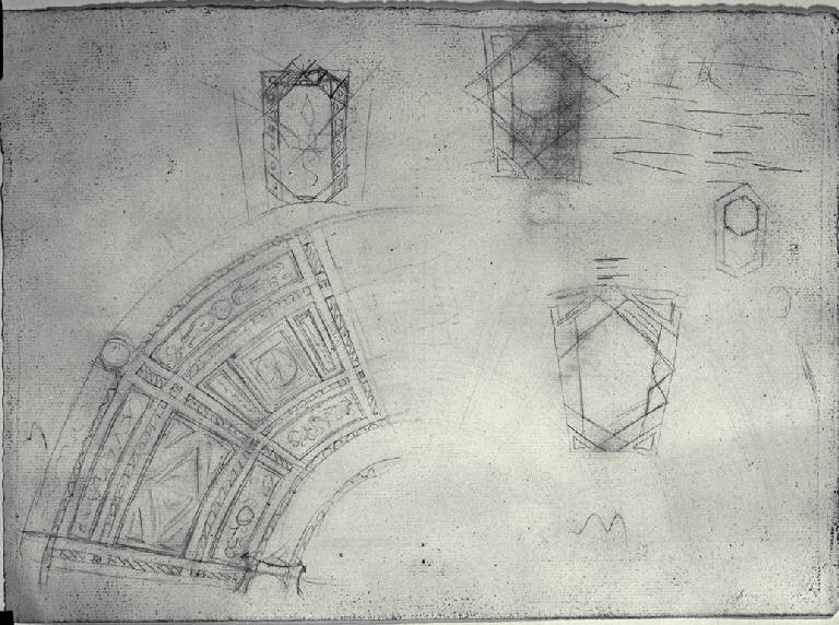Lacunari per un pulpito (disegno) di Amati, Marco (sec. XIX)
