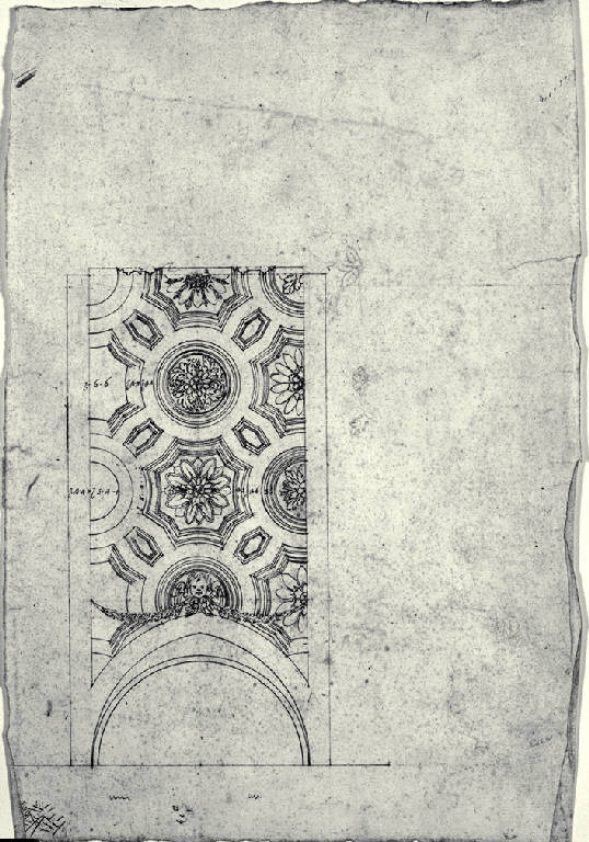 Volta laterale destra della cappella della Villa Arciducale (Reale) a Monza (disegno) di Amati, Carlo ((?)) (fine sec. XVIII)